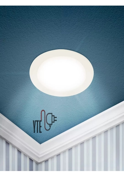 3 W Beyaz Sıva Altı Yuvarlak Led Panel 6500 K Yüksek Kalite Beyaz - Beyaz