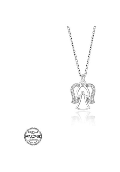 Swarovski Taşlı Gümüş Melek Kadın Kolye (551181067)