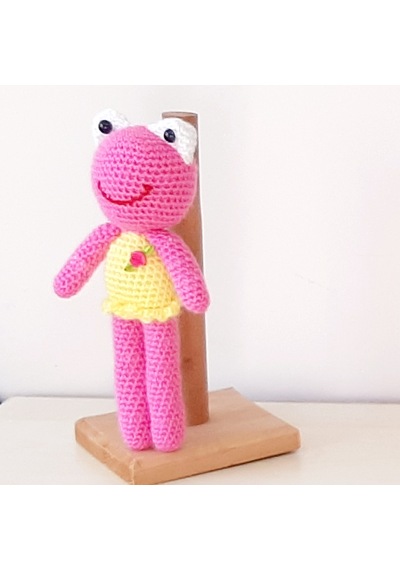 Amigurumi Örgü Oyuncak Kurbağa Kız
