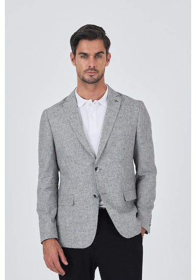 İmza Kazayağı Desen Bez Ayağı Mono Yaka Yarım Astar Keten Karışımlı 6 Drop Slim Fit Ceket 1002250102 Siyah İmza Kazayağı Desen Bez Ayağı Mono Yaka Yarım Astar Keten Karışımlı 6 Drop Slim Fit Ceket 1002250102 Siyah