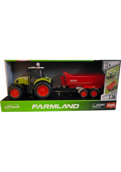 Ctoy 1:16 Sesli Ve Işıklı Römorklu Traktör Çok Renkli