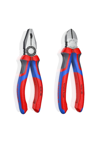 Knipex 2'li Set Kombine Pense 180 Mm Yan Keski 180 Mm