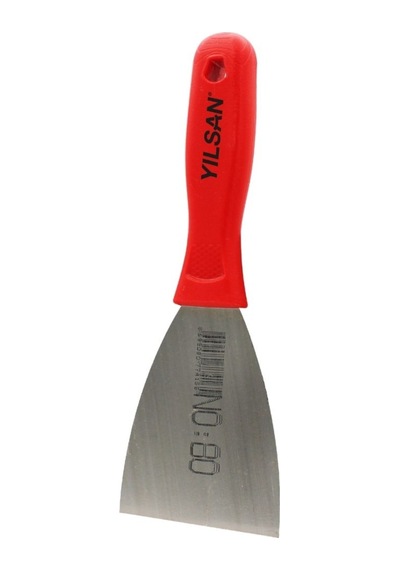 Kazıma Ispatulası Plastik Saplı 80mm Kırmızı
