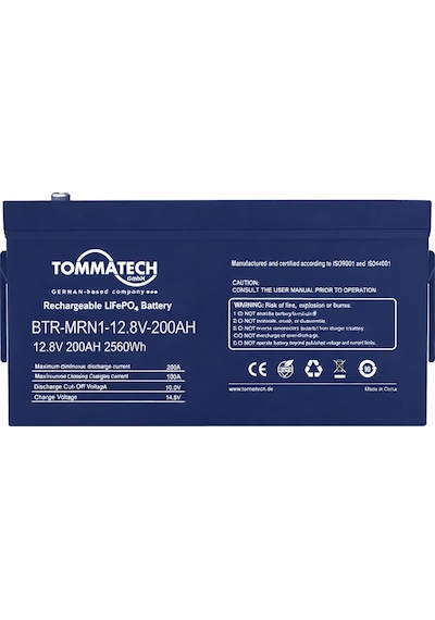 Tommatech Lfp Mrn1 Series 12.8v 200ah Lv