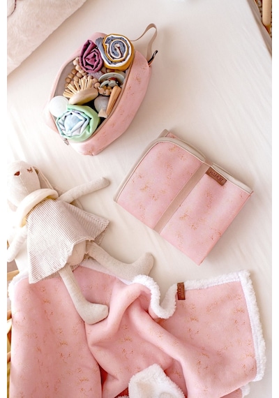 Fluffy Bebek Battaniyesi 80x100 Solid Pembe Kundak Puset Çift Taraflı Koyun Tüyü Battaniye 100x80