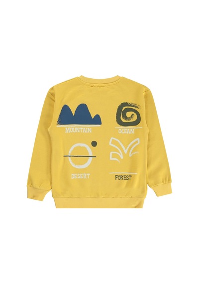 Silversun Kids Silversun Ocean Baskılı 8-13 Yaş Sweatshirt - Sarı