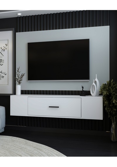 Robberct Tv Sehpası Beyaz-gümüş Beyaz-gümüş