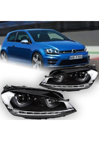 Volksvagen Golf 7 2013-2016 Mk7 Çift U Ledli R Ön Far