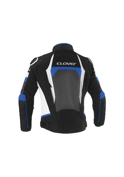 Clover Airblade-5 Korumalı Motosiklet Montu Siyah Mavi Beyaz