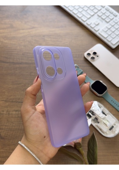 Redmi Note 13 Pro 4g Uyumlu Süper İnce Mat Ultra Thin Silikon Kılıf Mor