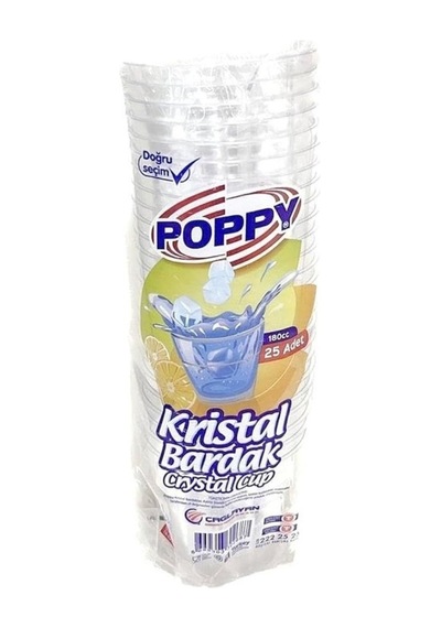 Kristal Plastik Bardak 25li