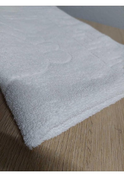 Denizli Çeyiz Banyo Ayak Izli Yer Havlusu 1 Adet 50x70 Cm Beyaz