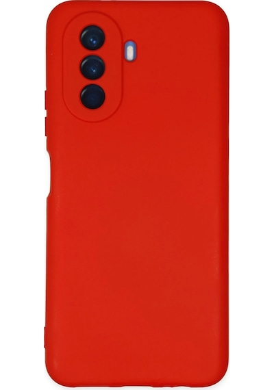 Uray Store Huawei Nova Y70 Kılıf Nano İçi Kadife Silikon - Kırmızı