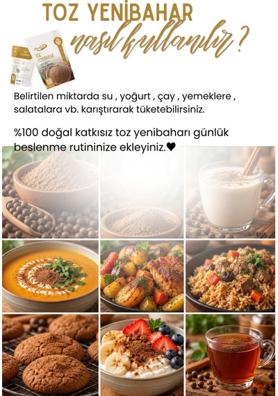 Toz Yenibahar 100 Gr İnce Öğütülmüş Yenibahar Baharatı, Dolma, Sarma, Köfte Ve Yemekler İçin