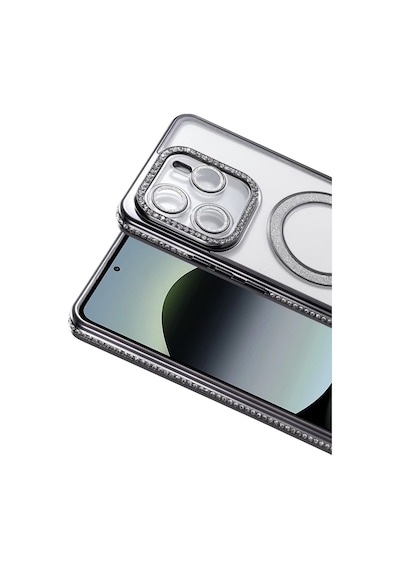 Xiaomi Redmi Note 14 4g Uyumlu Joke Simli Magneticsafe Kılıf - Siyah