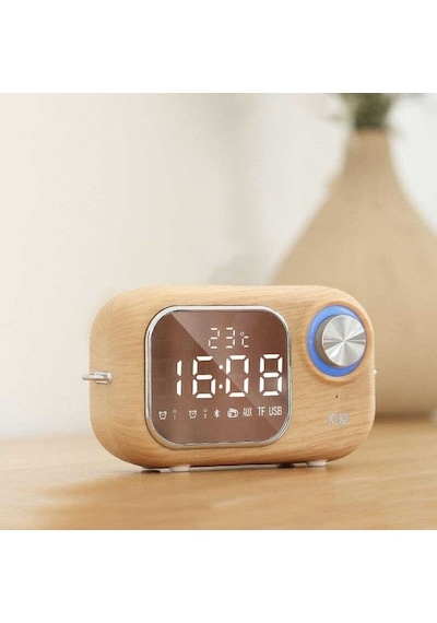 Soaiy E16 Taşınabilir Kablosuz Bluetooth Hoparlör - Dijital Saat & FM Radyo & USB & Hafıza Kartı - ZORE-219473