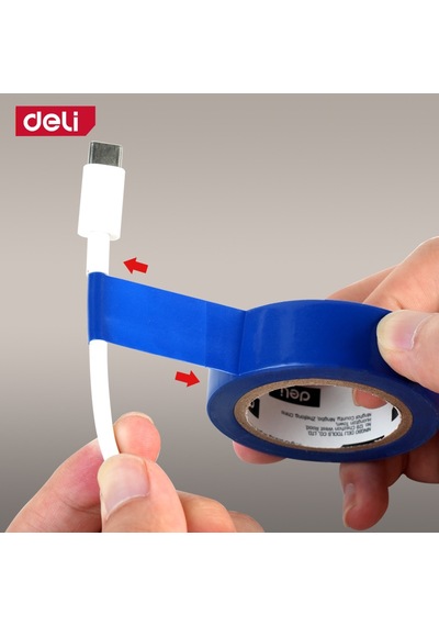 Delı Elektrik Yalıtım Bandı 0.13mm 18mm 10m Mavi İzolasyon Bandı