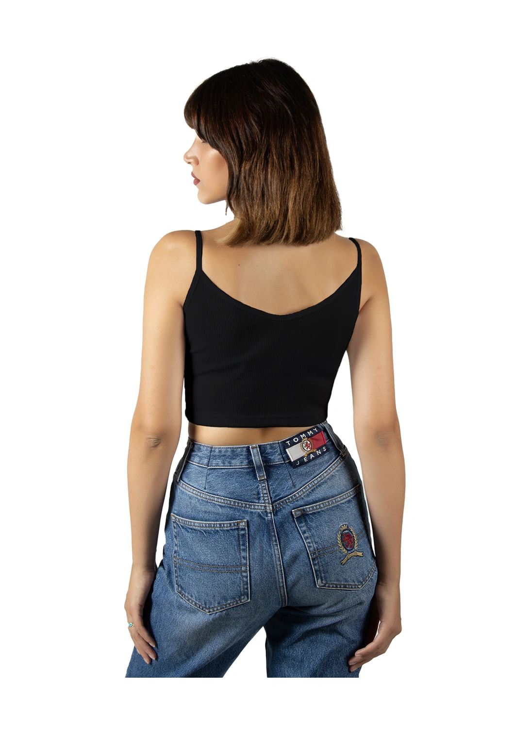 Veaven 2'li Paket Siyah Beyaz İp Askılı Fitted/vücuda Oturan Fitilli Örme Crop Top Bluz Siyah Beyaz Veaven 2'li Paket Siyah Beyaz İp Askılı Fitted/vücuda Oturan Fitilli Örme Crop Top Bluz Siyah Beyaz
