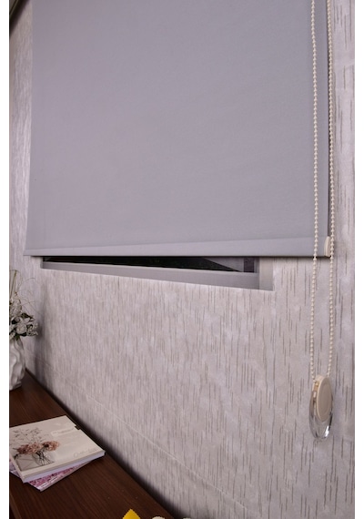 Gri Düz Etek Dilimsiz İp 1080 Zebra Stor Güneşlik Perde