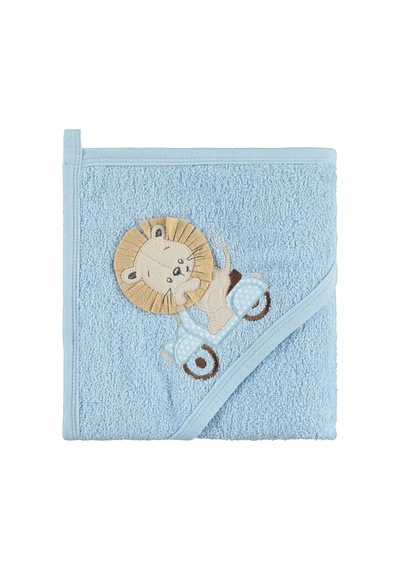 Civil Baby Aslan Nakışlı 75x75 Havlu - Mavi Standart