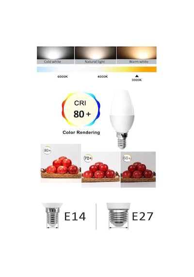 Rutter Rt-1189 5w Kuğu Led Mum Ampul 3000k Sarı Işık E14 Kıvrımlı Ampul