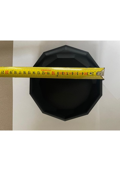 Siyah Köşeli Kase - Dekoratif Kase 15 Cm 3d Baskıdır- Sağlamdır