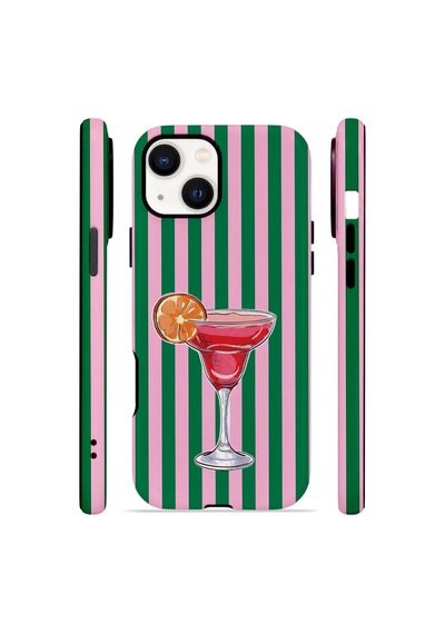 Apple iPhone Uyumlu 15 Plus Vorian Çift Katmanlı Magsafe Kılıf Pink Citrus Cocktail
