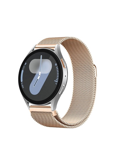 Galaxy Watch 6 / 5 / 4 Fe Uyumlu Manyetik Milanese Metal Kordon 40-47mm Rose