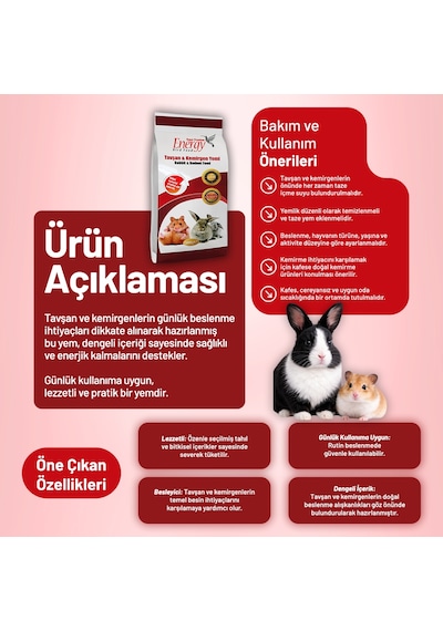 Tavşan & Kemirgen Yemi 500 G - 12 Adet