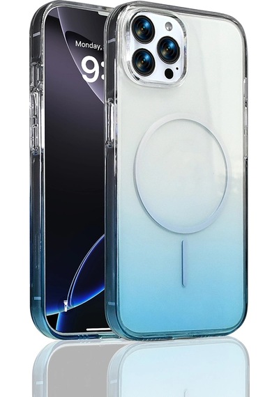 Apple Uyumlu iPad iPhone 15 Pro Max Kılıf M-safe Şarj Özellikli Zore Septik Silikon Kapak Turkuaz