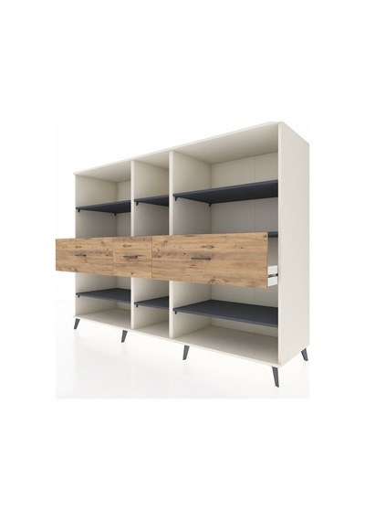 Kronos Dolap 9 Raflı 3 Çekmeceli 220x59x163 Aytaşı-antrasit/çam Aytaşı-antrasit/çam Kronos Dolap 9 Raflı 3 Çekmeceli 220x59x163 Aytaşı-antrasit/çam Aytaşı-antrasit/çam