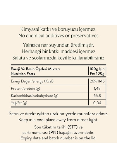 Kocamaar Çiftliği Nar Ekşisi Durultulmamış 340 G