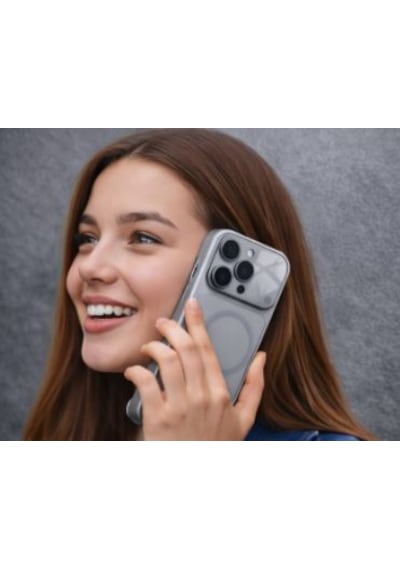 Ag Glass Apple Uyumlu iPhone 16 Pro Telefon Kılıfı Silver