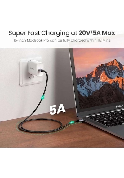 Ugreen Type-C To Type-C 100W Hızlı Şarj Ve Data Kablosu 1 Metre