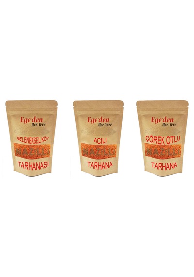 Nazilli Ev Tarhanası 500 Gr, Acılı Tarhana 500 Gr Ve Çörek Otlu Tarhana 500 Gr