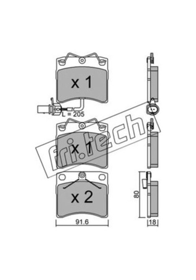 Ön Balata Transporter T4 99-03 Fritech 166.2