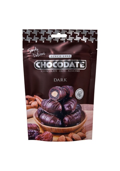Chocodate Bitter Çikolata Kaplı Bademli Hurma 100 G - 7 Adet Tarı