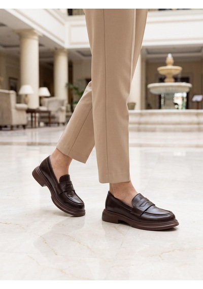 Nesilshoes Nesil Shoes Dvm 2530 Kahve Maskulen Kadın Loafer