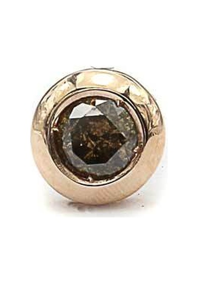 0.15 Karat Brown Pırlanta Rose Altın Unisex Küpe