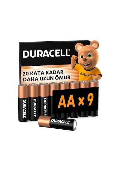 Duracell Basıc Aa Alkalin Kalem Pil 9'lu Paket - 1,5v