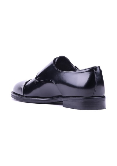 Shoetyle - Hakiki Açma Deri Siyah Renk Günlük Erkek Ayakkabı - 250-2379-1536