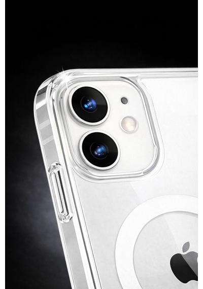 Apple iPhone 11 Uyumlu Şeffaf Magsafe Kılıf Sararmaz, Darbe Emici