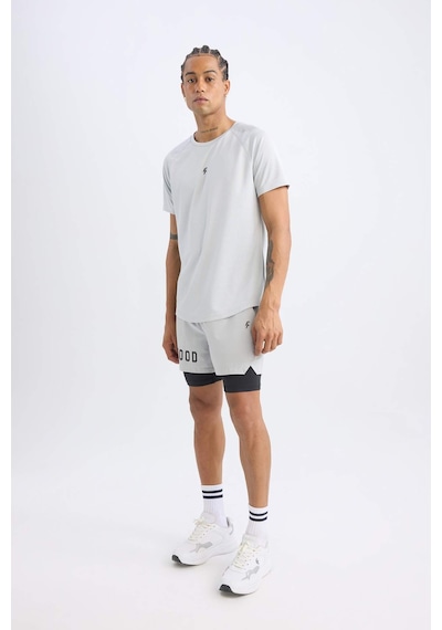 DeFactoFit Slim Fit Dar Kesim Fermuarlı Telefon Cepli Sporcu Taytlı Şort Z2147AZ25SPGR91
