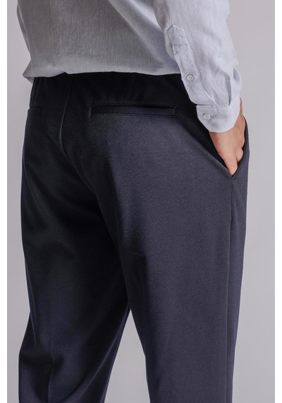 Beli Yarım Lastikli Chino Slim Fit Crop Pantolon Siyah Lacivert Beli Yarım Lastikli Chino Slim Fit Crop Pantolon Siyah Lacivert