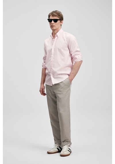 Lufian Danıel Erkek Basic Gömlek Regular Fit Pembe Pembe 111010677100800