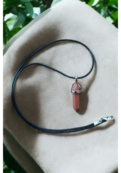 Kahve Jasper Taşı Kolye Deri Ipli Doğal Taş Kolye 2 Adet Deri İpli Kolye 56 Cm Deri İpli Kolye 56 Cm