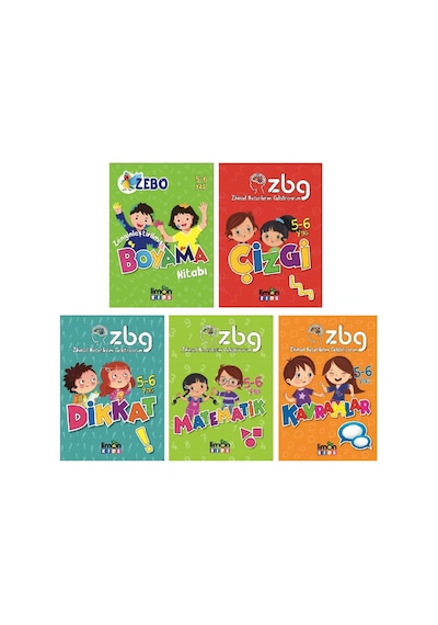 Zbg Zihinsel Becerilerimi Geliştiriyorum Seti 5-6 Yaş 5 Kitap
