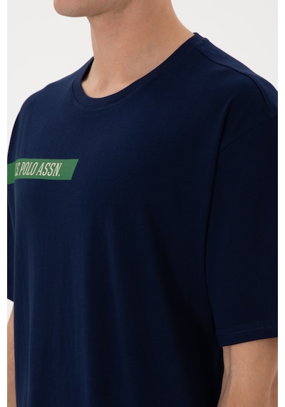 U.S. Polo Assn. Erkek Comfort Fit Bisiklet Yaka Lacivert Tişört 50306904-VR033