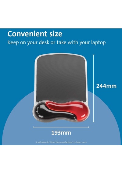 Kensington 62402 Duo Bilek Destekli Memory Foam Fare Pedi, Kırmız