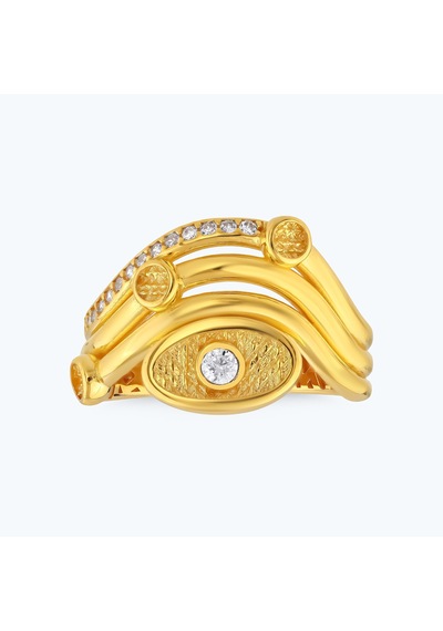 Altınbaş 22 Ayar Altın Taşlı Yüzük Byz0213-25982 Çok Renkli